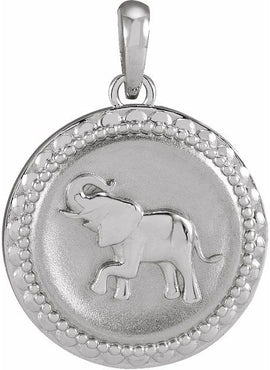 14K Yellow Gold Elephant Disc 16-18
