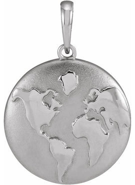 14K Yellow Gold Old World Globe 16-18