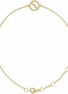 14K Rose Gold .03 CTW Natural Diamond Circle 6 1/2-7 1/2