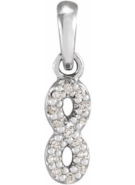 Platinum .03 CTW Natural Diamond Petite Infinity 16-18
