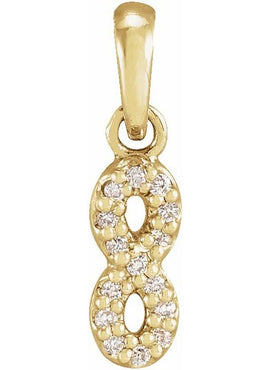 Platinum .03 CTW Natural Diamond Petite Infinity 16-18