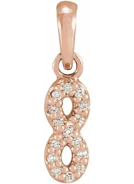 Platinum .03 CTW Natural Diamond Petite Infinity 16-18