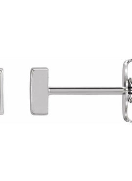 14K White Gold .07 CTW Natural Diamond Bezel-Set Earrings