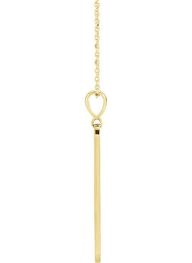 Sterling Silver .01 CTW Natural Diamond Moon Phase Bar 16-18