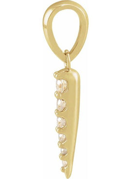 14K Rose Gold 1/10 CTW Natural Diamond Spike 16-18