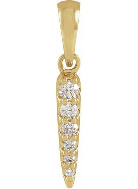 14K Rose Gold 1/10 CTW Natural Diamond Spike 16-18