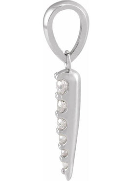 14K Rose Gold 1/10 CTW Natural Diamond Spike 16-18