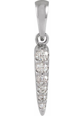 14K Rose Gold 1/10 CTW Natural Diamond Spike 16-18