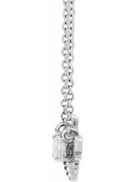 14K Yellow Gold Natural White Sapphire Bee 16