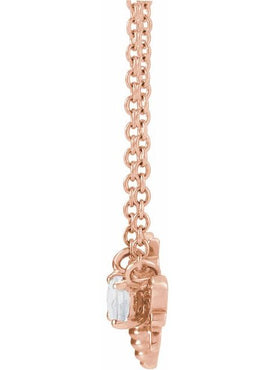 14K Yellow Gold Natural White Sapphire Bee 16