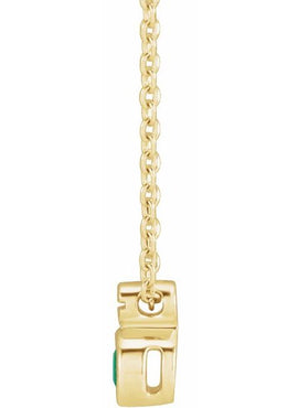 Sterling Silver Natural Emerald Pendant
