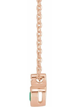 Sterling Silver Natural Emerald Pendant