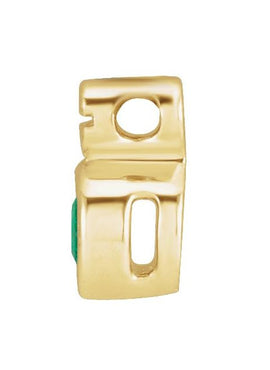 Sterling Silver Natural Emerald Pendant