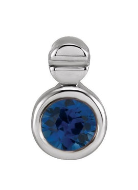 Sterling Silver Natural Emerald Pendant