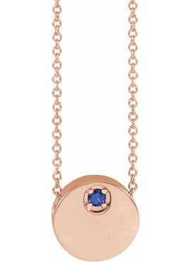 Sterling Silver Natural Blue Zircon 16-18