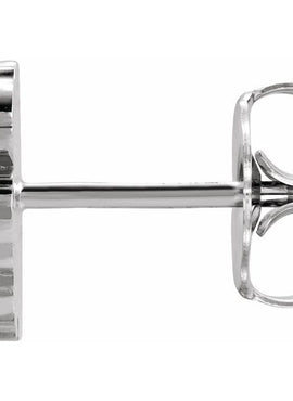 14K White Gold Tiny Scarab Earring