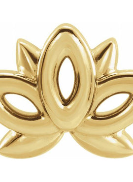 Platinum Lotus Earrings