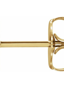 14K Rose Gold Tiny Cloud Right Earring