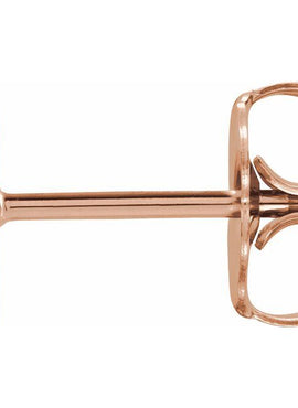 14K Rose Gold Tiny Cloud Right Earring