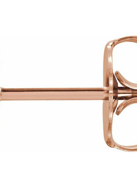 14K Rose Gold Tiny Cloud Right Earring