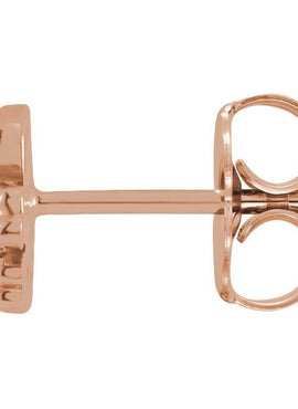 14K Yellow Gold Petite Skull & Crossbones Earrings