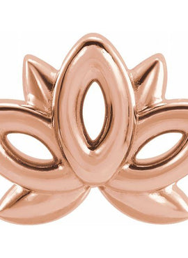 Platinum Lotus Earrings