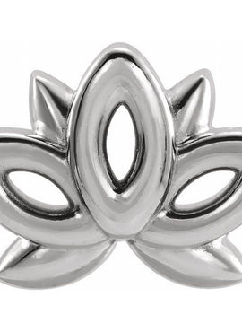 Platinum Lotus Earrings