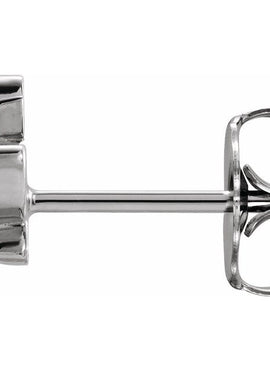 Platinum Lotus Earrings