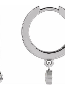 14K Yellow Gold 1/5 CTW Natural Diamond Hinged Hoop Earrings