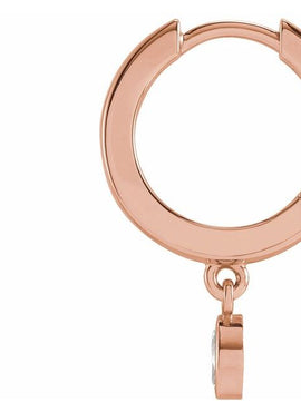 14K Yellow Gold 1/5 CTW Natural Diamond Hinged Hoop Earrings