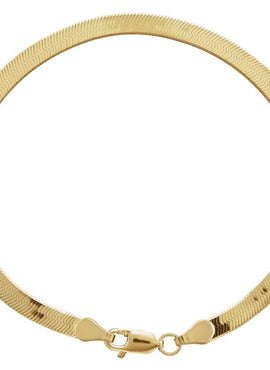 14K Yellow Gold 3.8 mm Flexible Herringbone 7