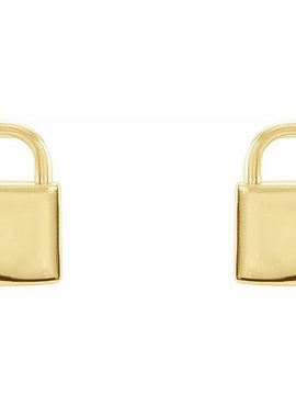 Sterling Silver Petite Lock Earrings