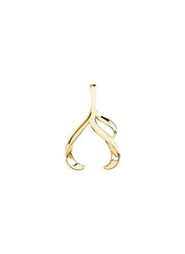 14K Yellow Gold 25.25x15.25 mm Freeform Pendant