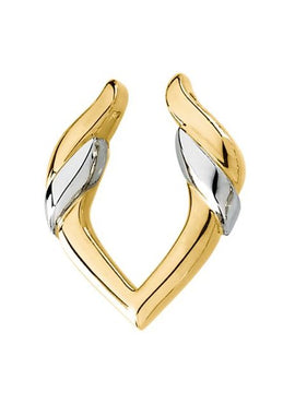 10K Yellow/White Gold Pendant Enhancer