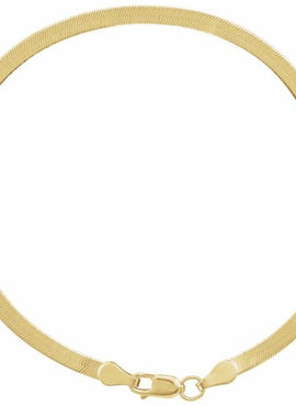 14K Yellow Gold 2.8 mm Flexible Herringbone 16