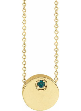 Sterling Silver Natural Blue Zircon 16-18