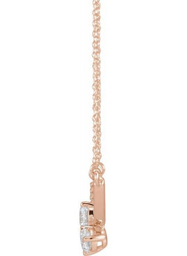 14K Yellow Gold 5/8 CTW Lab-Grown Diamond Two-Stone 18