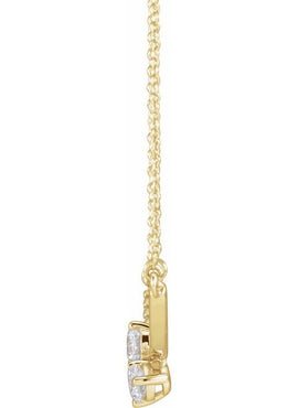 14K Yellow Gold 5/8 CTW Lab-Grown Diamond Two-Stone 18