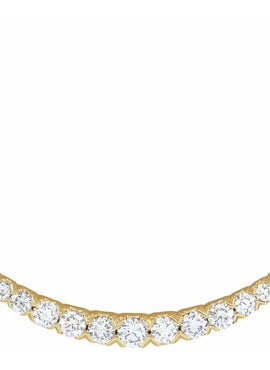 14K Yellow Gold 3/4 CTW Lab-Grown Diamond French-Set Bar 18