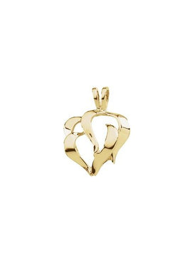 10K Yellow Gold Heart Pendant