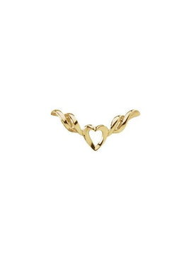 14K Yellow Gold Heart Slide Pendant