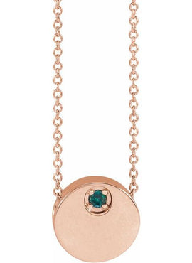 Sterling Silver Natural Blue Zircon 16-18