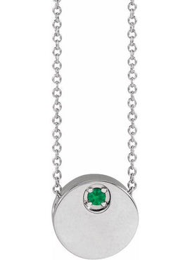 Sterling Silver Natural Blue Zircon 16-18