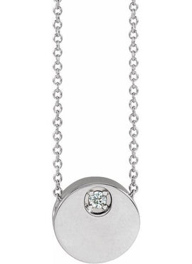 Sterling Silver Natural Blue Zircon 16-18