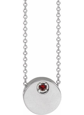 Sterling Silver Natural Blue Zircon 16-18