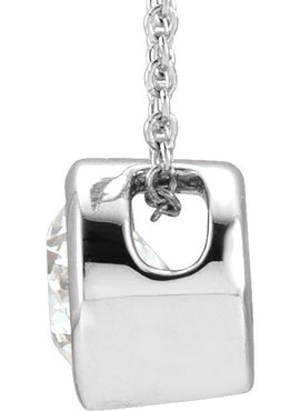 14K Yellow Gold 1/4 CT Lab-Grown Diamond Solitaire 16-18