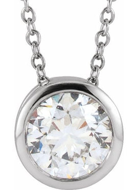 14K Yellow Gold 1/4 CT Lab-Grown Diamond Solitaire 16-18