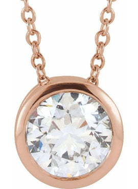 14K Yellow Gold 1/4 CT Lab-Grown Diamond Solitaire 16-18
