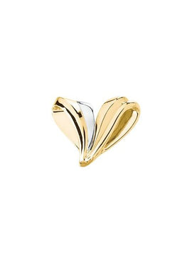 10K Yellow/White Gold 24.75x19 mm Freeform Slide Pendant