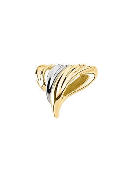 10K Yellow/White Gold 21.25x18.25 mm Freeform Slide Pendant